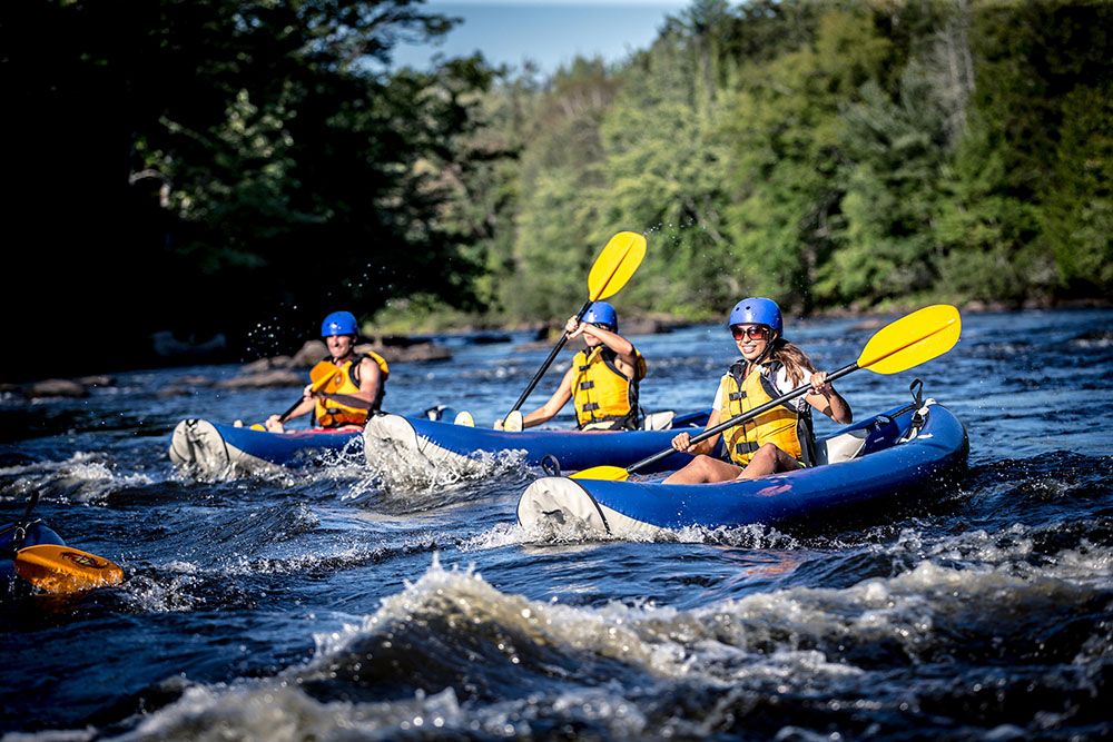 Kayaking down River