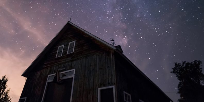 Francestown Barn at night