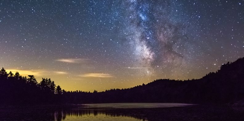 Lake Solitude, Mount Sunapee at night