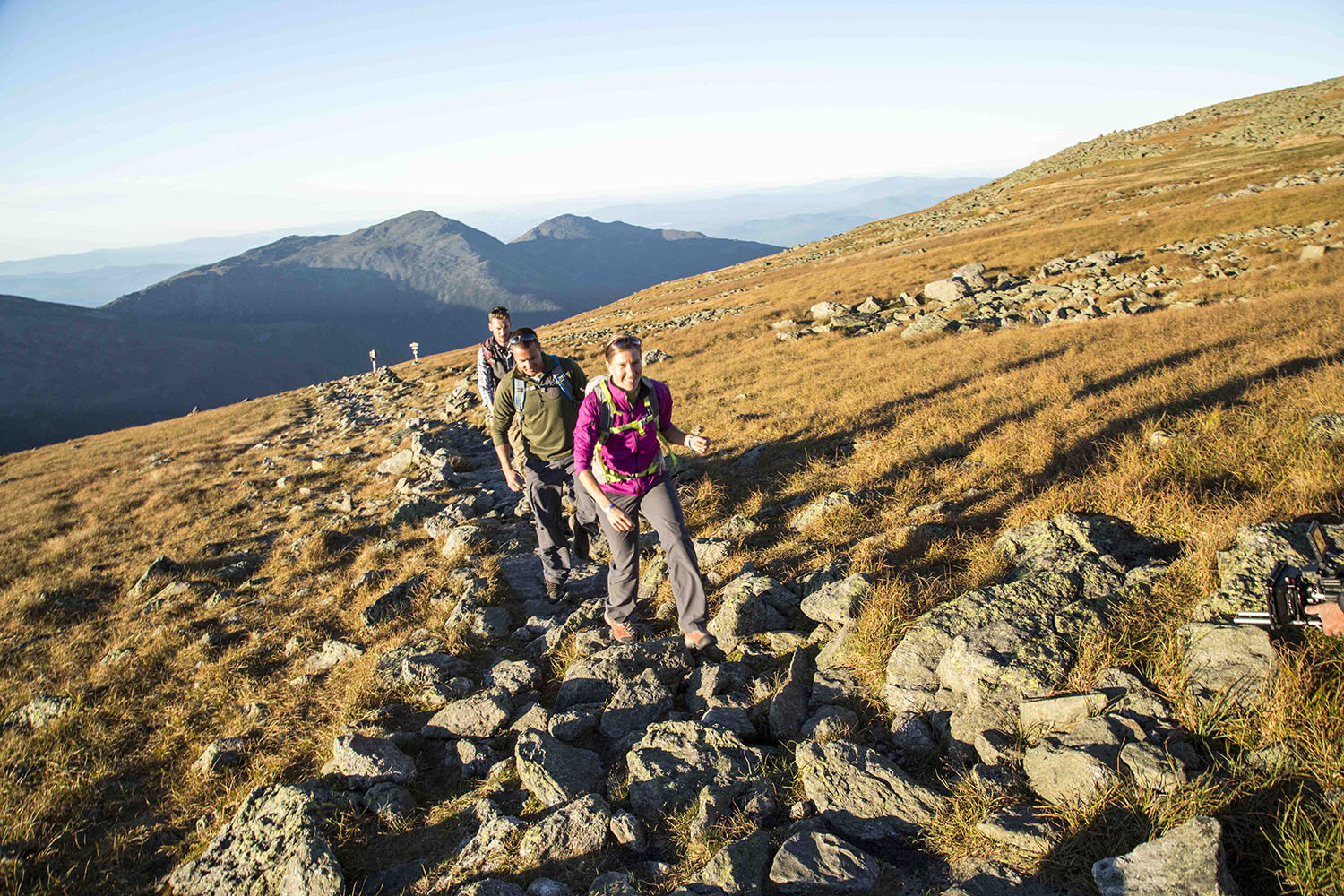 People hiking on a trail