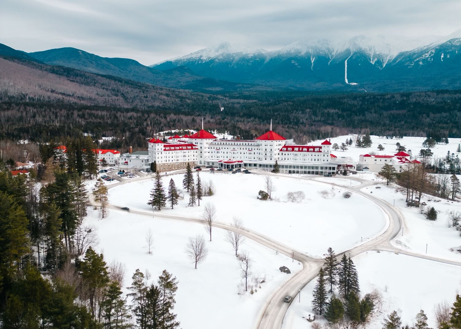 aerial view of resort in nh