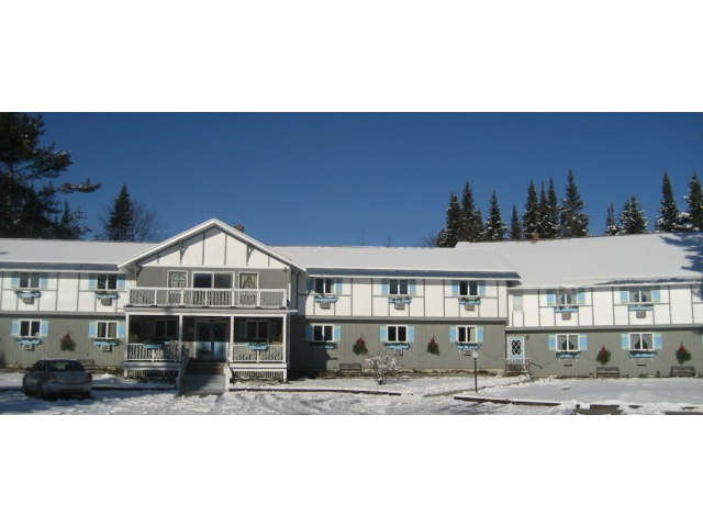 Carlson's Lodge in winter - ready for Bretton Woods or Cannon skiers or snowmobilers.