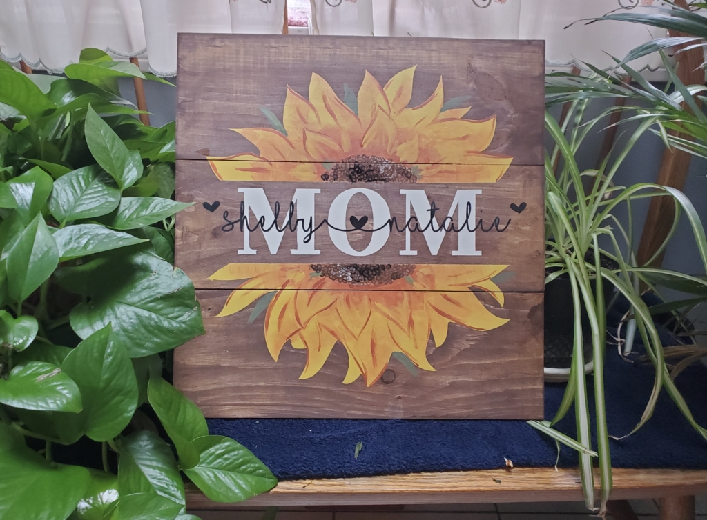 Visit NH Flower Wood Pallet Painting